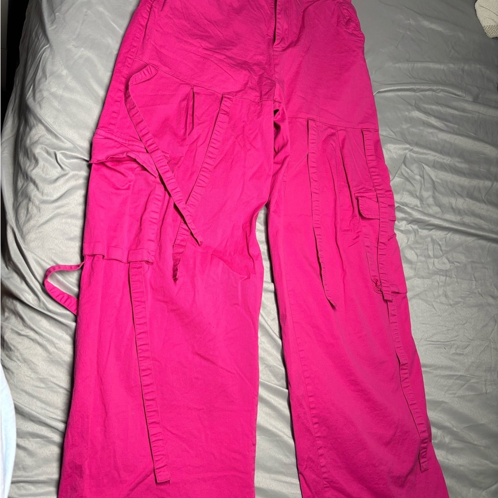 Bright Pink Cargo Pants